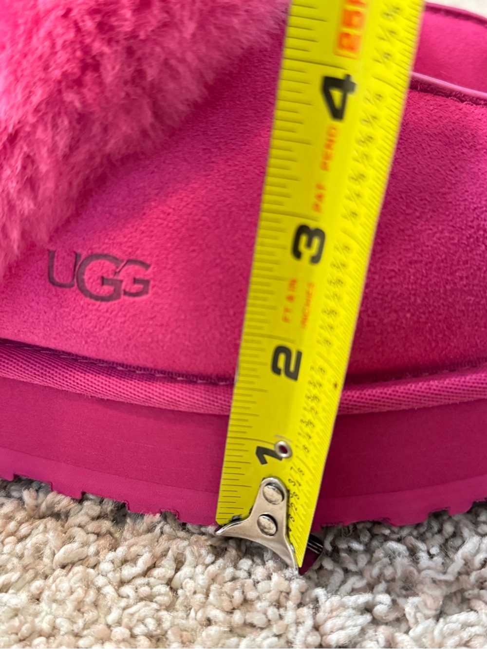 Ugg Disquette Women's Size 7 Pink Platform Slippers - Picture 10 of 10